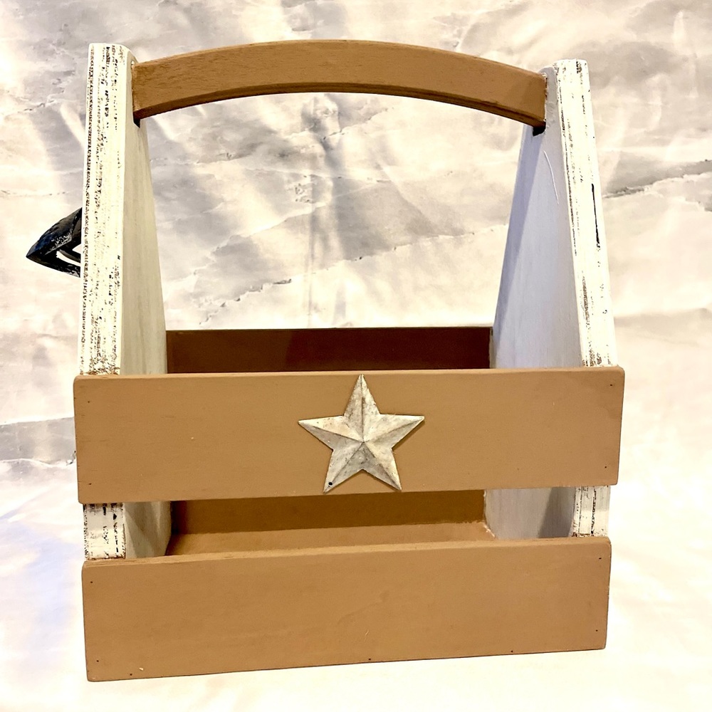 Rustic wood beer caddy